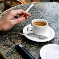 · medium long shot (mls) : Gambar Orang Minum Kopi Sambil Merokok