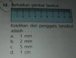 Ketelitian Dari Penggaris Tersebut Adalah Brainly Co Id