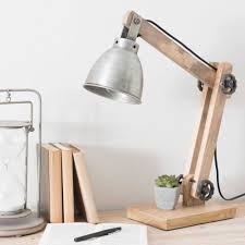 Lampe De Bureau Orientable En Bois Et Metal H 53 Cm Dockland Maisons Du Monde Lampe De Chevet Bois Lampe De Bureau Lampe A Poser Bois