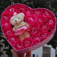 Valentine messages for girlfriend to wish in 2021. Ahhh Flowers And Teddy Bear Xd 2n1 Combo 3 Flowers Bouquet Gift Trendy Flowers Girlfriend Gifts