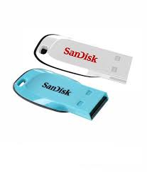 This usb drive has a sleek black and red design that coordinates with many electronic devices. Sandisk Cruzer Blade Usb Flash Drive 8gb Combo Of 2 Blue White Buy Sandisk Cruzer Blade Usb Flash Drive 8gb Combo Of 2 Blue White Online At Best Prices