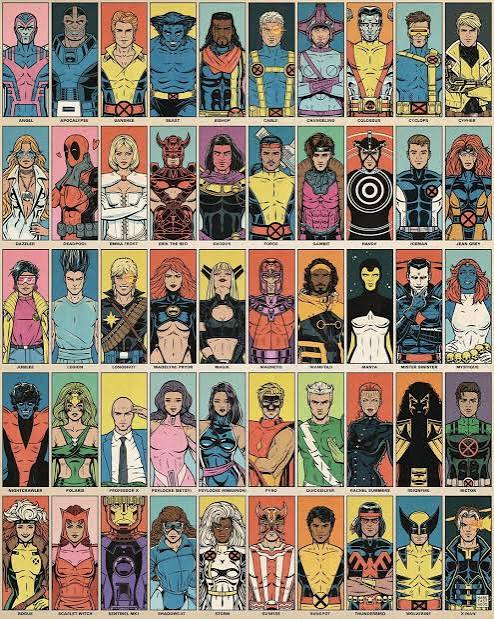 50 X-Men or X related characters by Mark Eastwood