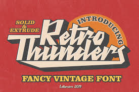 From being used in typewriters, vintage fonts have beautifully transformed to digital. Retro Thunder Font By Lettersiro Co Creative Fabrica