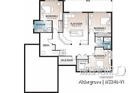 House plans with walkout basements. 1 Story House Plans And Home Floor Plans With Attached Garage