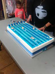 Teddy graham pool cake — children's birthday cakes. 50th Birthday Party At Oak Flats Pool 2015