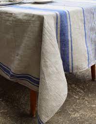 Make sure this fits by entering your model number.; 100 Linen Tablecloth Striped Prewashed French Table Cloth Etsy Linen Tablecloth Table Cloth French Fabric