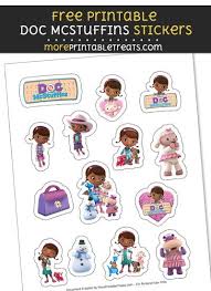 Free Doc Mcstuffins Printable Stickers To Print At Home Doc Mcstuffins Doc Mcstuffins Printables Doc Mcstuffins Birthday Party