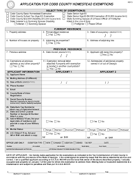 Institutions can apply for these permits at the county tag office in the county in georgia where the institution is located. Sample Cobb County Georgia Home Expemtion Form Fill Online Printable Fillable Blank Pdffiller