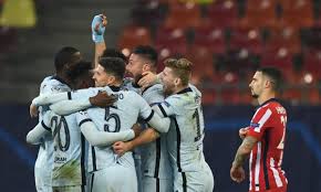 The blues completed a memorable victory over atletico madrid in the champions league by winning both legs of the round. Atletico Madrid 0 1 Chelsea Champions League Last 16 First Leg As It Happened Football The Guardian