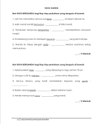 Kata ganda ialah kata yang terbentuk daripada kata yang digandakan sama ada. Soalan Latihan Bahasa Melayu Brunei Psr Photos Facebook