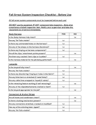The remarkable safety harness inspection checklist intended for certificate of inspection template pics below. Https Ehs Yale Edu Sites Default Files Files Fall Arrest Pre Use Pdf