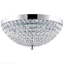 Sunlite Dome 150 Watt Chrome Integrated Led Ceiling Flush Mount 88341 Su The Home Depot