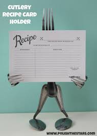 Diy Forkin Menu Holders For Your Foodie Wedding Recipe Card Holders Cool Diy Projects Recipe Cards