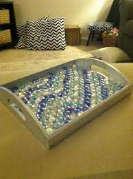 Diy Serving Tray Decoration Using Flat Backed Glass Stones Diy Ottoman Diy Decor Home Diy