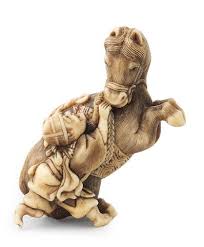 A Rare Ivory Netsuke Of A Horse And Groom By Mitsuhide Kyoto Late 18th Early 19th Century Sold 16 863 Usd Netsuke Japanese Artwork Japanese Art