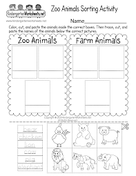 Zoo Animals Sorting Activity Worksheet For Kindergarten Free Printable Digital Pdf