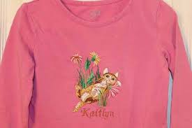 The design you choose plays a large part in how the shirt will drape when the embroidery is finished. Machine Embroidering A T Shirt Tutorial Needlepointers Com