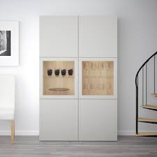Besta Vitrine Eicheneff Wlas Lappviken Klarglas H Grau Ikea Osterreich In 2020 Vitrine Aufbewahrung Wohnzimmer Ikea