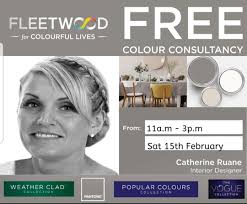 Hi all. My name is Catherine Ruane and I am one of a team of designers for  Fleetwood visiting various venues throughout the year. I am based in  Foxford Co. Mayo .I