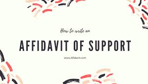 Reference letter to support immigration marriage (template). How To Write An Affidavit Of Support Affidavit