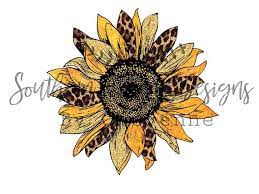 Cheetah Leopard Sunflower Design Png Digital Download For Etsy In 2021 Cheetah Print Tattoos Leopard Print Tattoos Sunflower Tattoo Shoulder