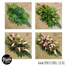 How To Tutorial Casket Spray Mint Floral Nz In 2020 Flower Arrangements Diy Large Flower Arrangements Funeral Flower Arrangements