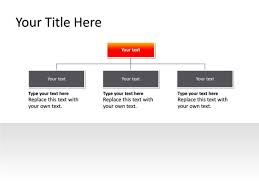 Powerpoint Slide Organization Chart 3 Levels Red