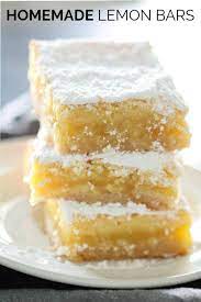 The Best Homemade Lemon Bars Recipe Homemade Lemon Bars Lemon Bars Recipe Lemon Bars Easy