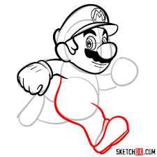 How To Draw Super Mario Running Sketchok How to draw plankton from spongebob. how to draw super mario running sketchok