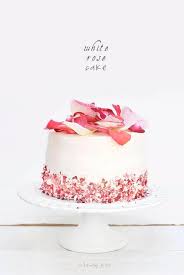 This White Rose Cake Is Baked With Aromatic Rose Water And Full Of Very Edible Pesticide Free Rose Pet Simple Birthday Cake Best Royal Icing Recipe Royal Icing