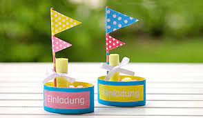 Upcycling Einladung Fur Den Kindergeburtstag Basteln Www Kamina De