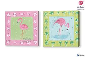 تابلوه مودرن طيور الفلامنجو سفير ارت للديكور Flamingo Wall Art Wall Art Art
