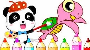 Baby Panda Coloring Learn Colors Make A Colorful Picture Fun Color Game For Children Youtube