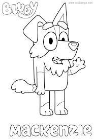 Fun & easy to print. Mackenzie From Bluey Coloring Pages Xcolorings Com