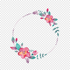 Jaylee is a specialized watercolor artist. Round Pink And Green Flowers Frame Watercolor Painting Youtube Floral Circle Hair Accessory Poster Png Pngegg