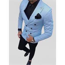 Men Suits 2 Piece Sky Blue Suits Men Slim Fit Suits Double Etsy In 2021 Blue Suit Men Blue Slim Fit Suit Suits Men Slim