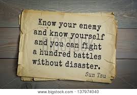The art of war by sun tzu business book synopsis: Ancient Chinese Strategist And Philosopher Sun Tzu Quote On Old Paper Background Know Your Enemy An Stock Images Page Everypixel