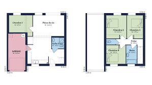 Plan maison etage 3 chambres. Focus 95 Plan Maison 4 Chambres A Etage