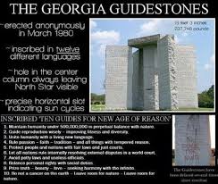 The georgia guidestones are a granite monument erected in 1980 in elbert county, georgia, in the united states. 14 Georgia Stones Ideen Verschworungstheorie Neue Weltordnung Verschworung