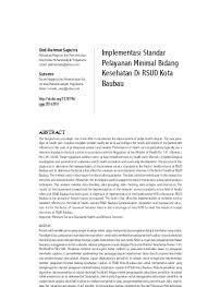 Check spelling or type a new query. Top Pdf Analisis Implementasi Standar Pelayanan Minimal Bidang Kesehatan Kabupaten Kota 123dok Com