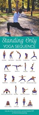 Standing Only Yoga Flow Free Printable Pdf The Remote Yogi In 2020 Quick Yoga Standing Yoga Yoga Flow