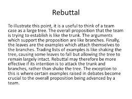 Rebuttal Workshop Good Shepherd Debating Rebuttal To Illustrate This Point It Is A Useful To Think Of A Team Case As A Large Tree The Overall Proposition Ppt Download