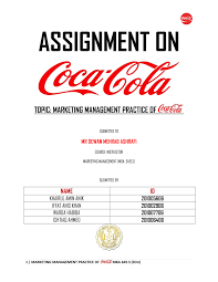 Pdf Marketing Management Practice Of Coca Cola
