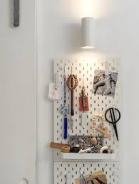 Skadis Pegboard White Width 14 Height 22 Ikea Wall Storage Ikea Wall Storage Wall Storage Shelves
