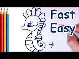 How to draw a seahorse for kids easy and step by step. How To Draw Seahorse For Kids Step By Step Easy Youtube