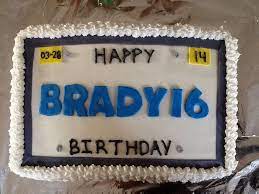 Coffee cake with an expresso swiss meringue buttercream and just a dash of tia boy sweet sixteen license plates birthday edible cake toppers! License Plate Cake For 16 Year Old Boy 16th Birthday Cool Birthday Cakes Boy Birthday Cake