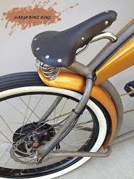 Custom Gold Electric Street Bike Ebike Retro Fahrrad Coole Fahrrader Und Fahrrad
