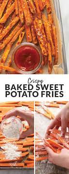 Have No Fear These Sweet Potato Fries Are Perfectly Crispy Baked And Ready In Less Th Sweet Potato Fries Baked Sweet Potato Fries Sweet Potato Recipes Baked