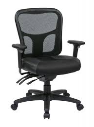 Black Progrid High Back Managers Chair W Leather Mesh Seat Office Star Durable Chairs Mesh Chair