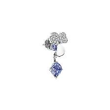 61698213 tiffany paper flowers diamond and tanzanite open cluster necklace. Tiffany Paper Flowers Ohrhanger Mit Diamantblute Und Tansanit In Platin Tiffany Co